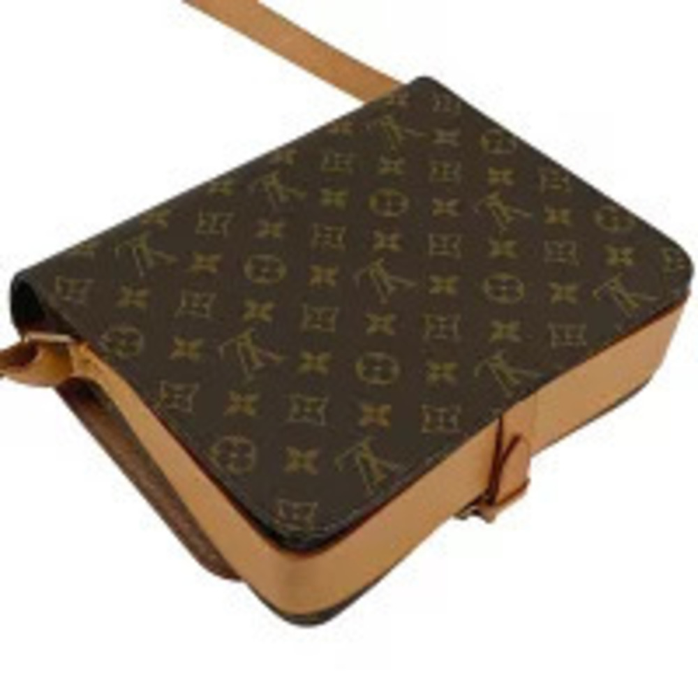 Louis Vuitton Cartouchiere Brown Shoulder Bag Monogram Crossbody Brown